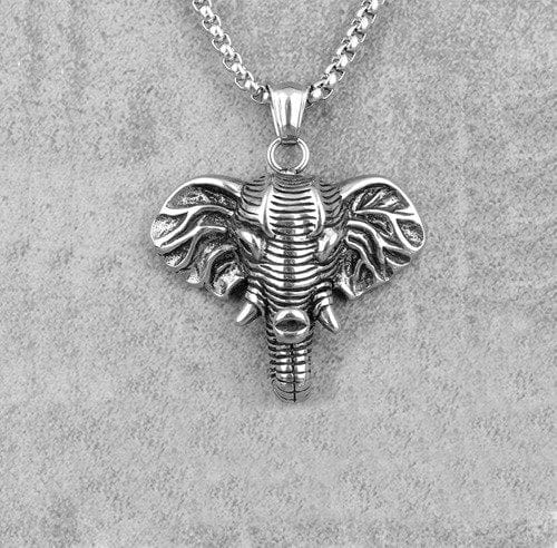 CimarroneAMX Plateado Collar Elefante