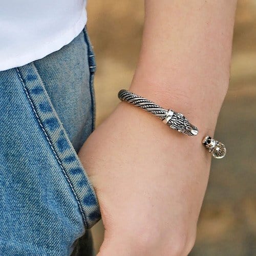 CimarroneAMX Pulsera Brazalete Vikingos Dragon Nórdico