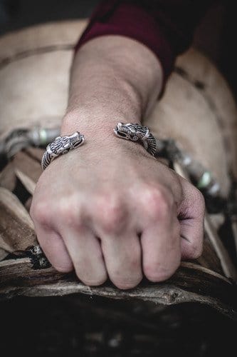 CimarroneAMX Pulsera Brazalete Vikingos Dragon Nórdico