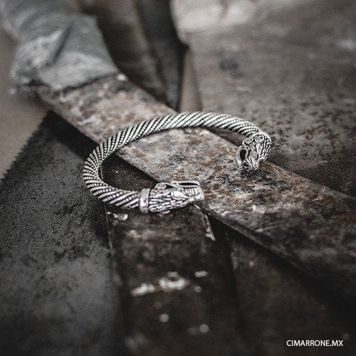 CimarroneAMX Pulsera Brazalete Vikingos Dragon Nórdico