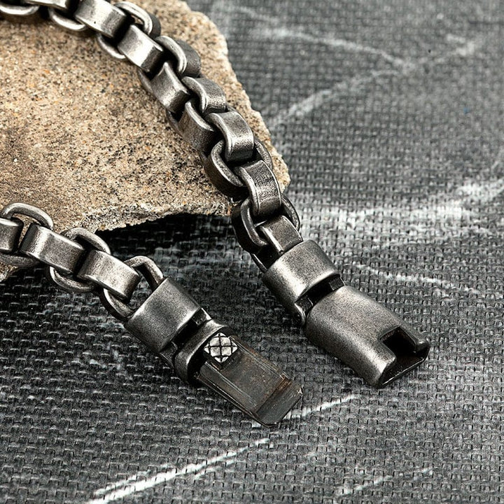 CimarroneAMX Pulsera Estilo Rocker Color Ancient metal desgastado