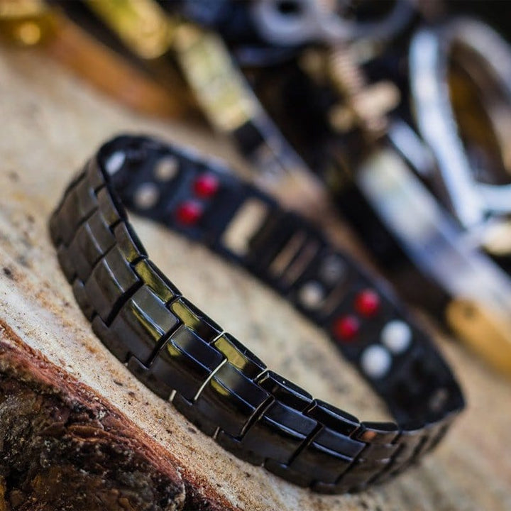 CimarroneAMX Pulsera Negra Acero & Imanes
