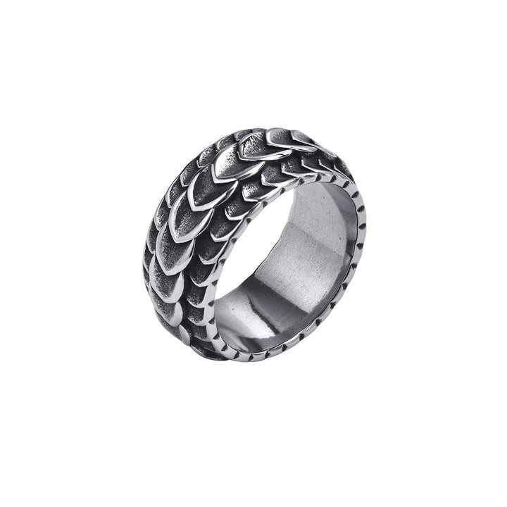 CimarroneMX 7 Anillo Argolla escamas doble