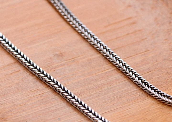 CimarroneMX Colgantes y dijes 55 cms / 2.5 Cadena tejido Bali Plata .925