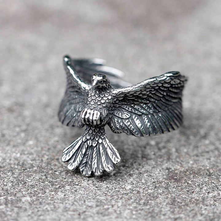 CimarroneMX Ropa y accesorios 7 / Acero Inoxidable Anillo aguila en vuelo