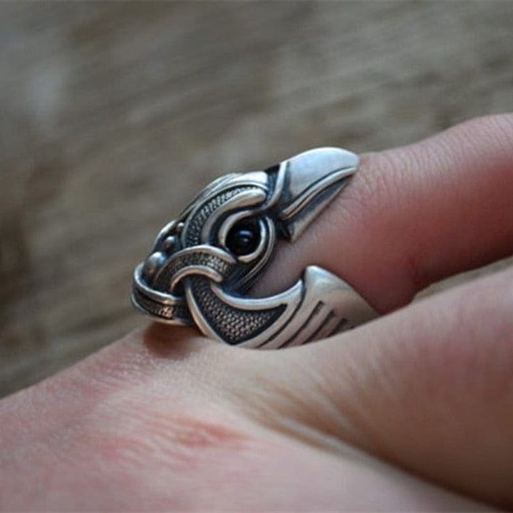 CimarroneMX Ropa y accesorios Anillo Cuervo Vikingo