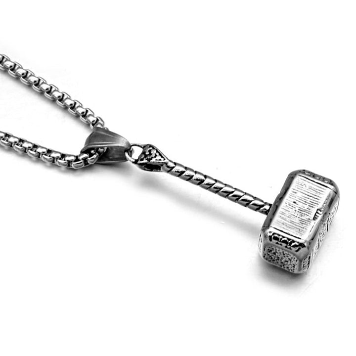 collar martillo thor mjolnir marvel mazo acero inoxidable colgante dije