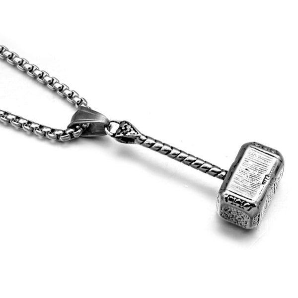 collar martillo thor mjolnir marvel mazo acero inoxidable colgante dije