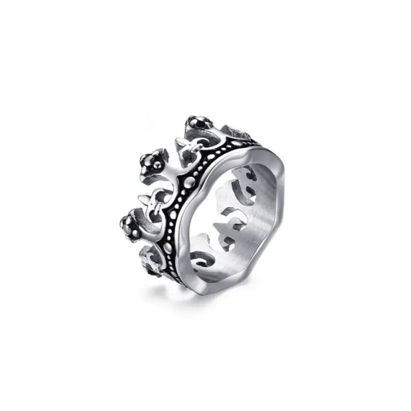 corona argolla rey king regalo hombre acero inoxidable