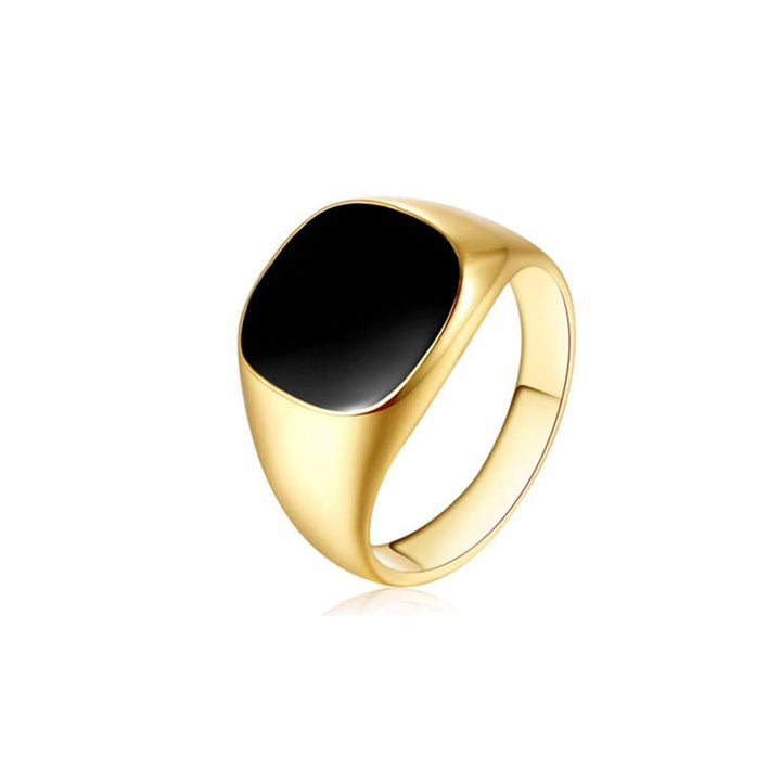 anillo elegance elegante casual formal cuadrado dorado