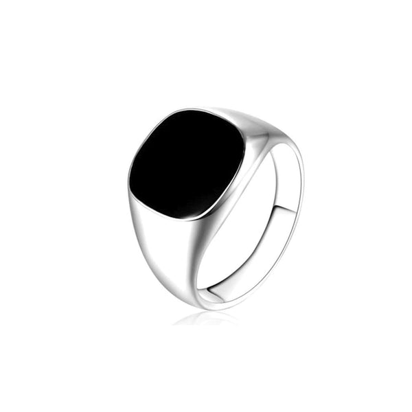 anillo elegance elegante casual formal cuadrado plateado
