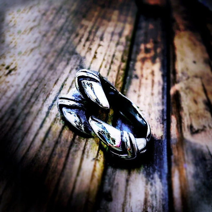 anillo plata animal bestia 3 garras