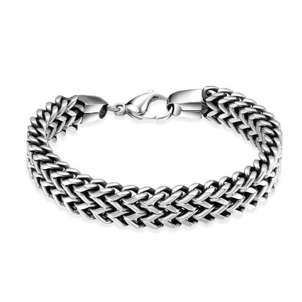 pulsera acero trenzado accesorios-alternativos-para-hombres-moda-mexicana-pulseras-fashion-men-joyeria-mexico-jewerly-for-men-acero-inoxidable-masculino