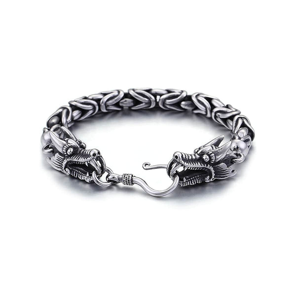 Pulsera Dragón Doble Titanio