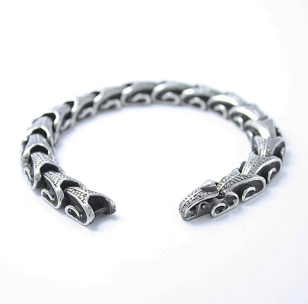 pulsera serpiente broce en mandibula antigua