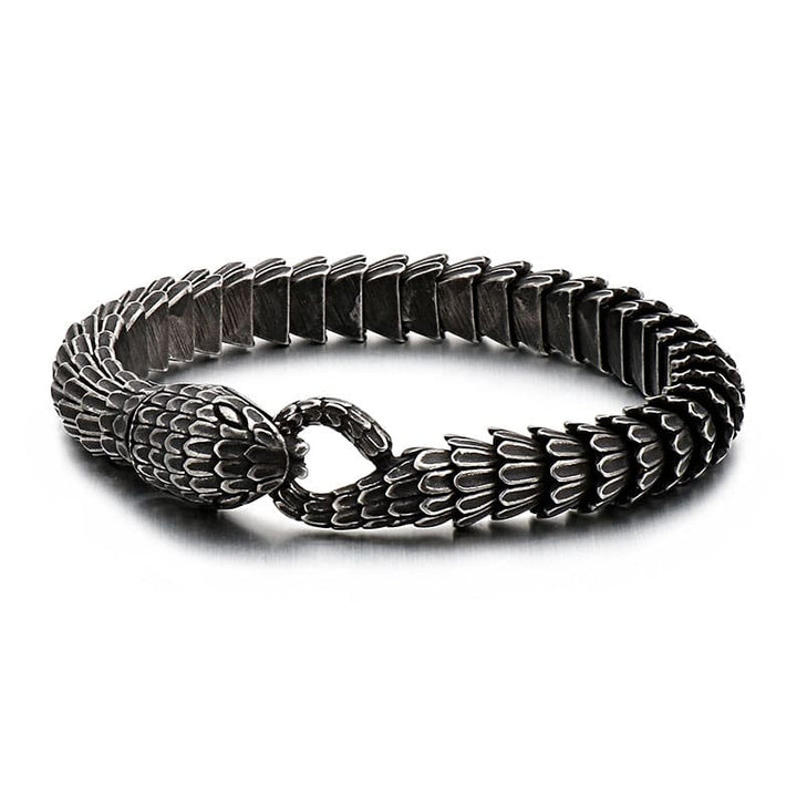 pulsera serpiente oscura gruesa