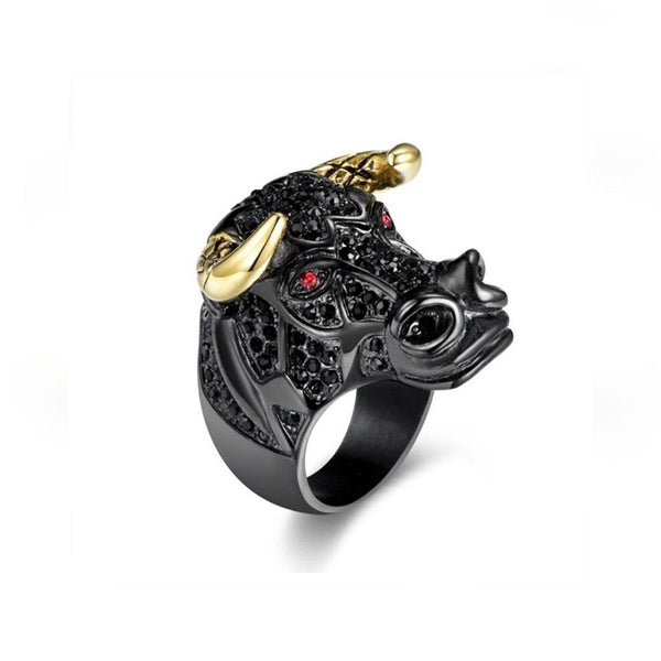 Anillo Toro Salvaje Negro